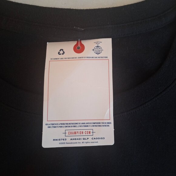 T Shirt Champion Authentic Athleticwear Logo  Size XXL 2XL Black New with Tag - Picture 4 of 7